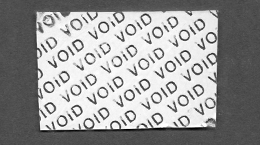 Пломба наклейка «Опломбировано!» из полиэстера 6001 VOID/OPEN без нумерации