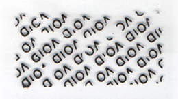 Пломба наклейка со скрытым узором серебристо-серая матовая 6020