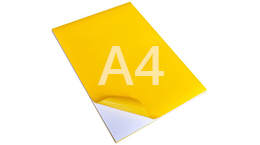 Желтые матовые универсальные этикетки на листах А4