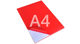 Флуоресцентные красные этикетки на листах А4