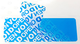 Пломба наклейка синяя OPEN VOID 6001