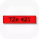 Лента для принтеров Brother TZe-421/TZc-421 (9 мм, черный на красном)