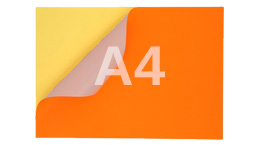 Флуоресцентные оранжевые этикетки на листах А4