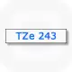 Лента для принтеров Brother TZe-243/TZc-243 (18 мм, синий на белом)