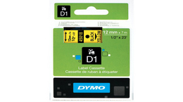 Лента самоклеющаяся для принтера Dymo 45018 (12 мм, желтый/черный)