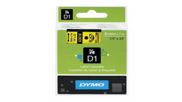 Лента самоклеющаяся для принтера Dymo S0720790 D1 43618 (6 мм, желтый/черный)