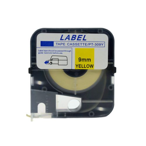 Лента самоклеящаяся для принтера MaxTube V (9 мм, желтый/черный)
